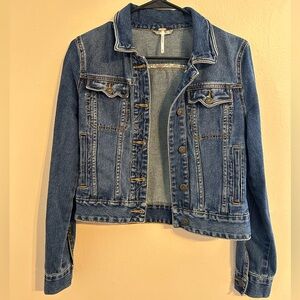 Free People Denim Blue Jean Jacket
